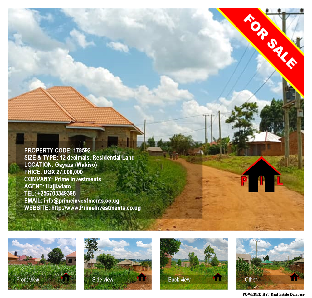 Residential Land  for sale in Gayaza Wakiso Uganda, code: 178592