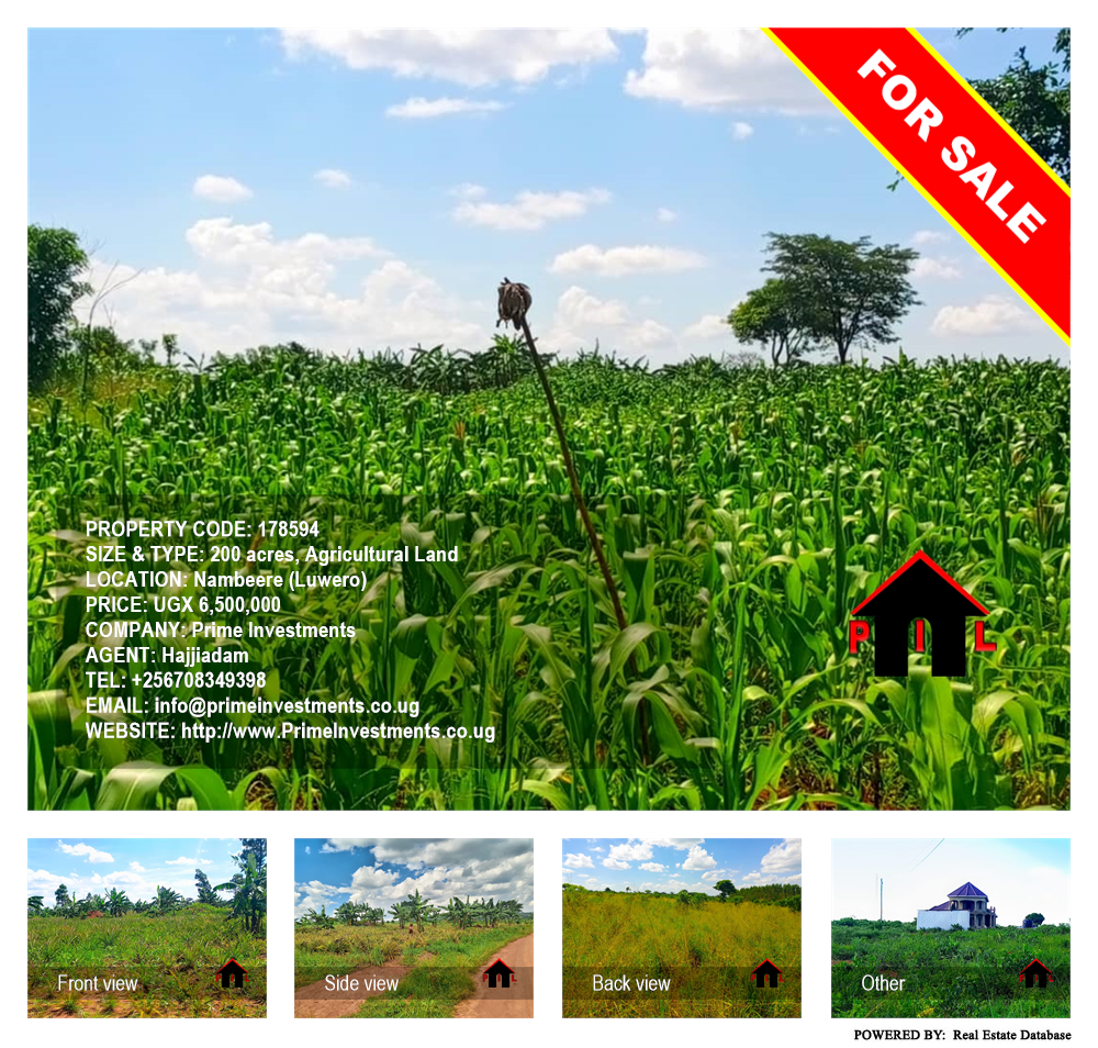 Agricultural Land  for sale in Nambeere Luweero Uganda, code: 178594