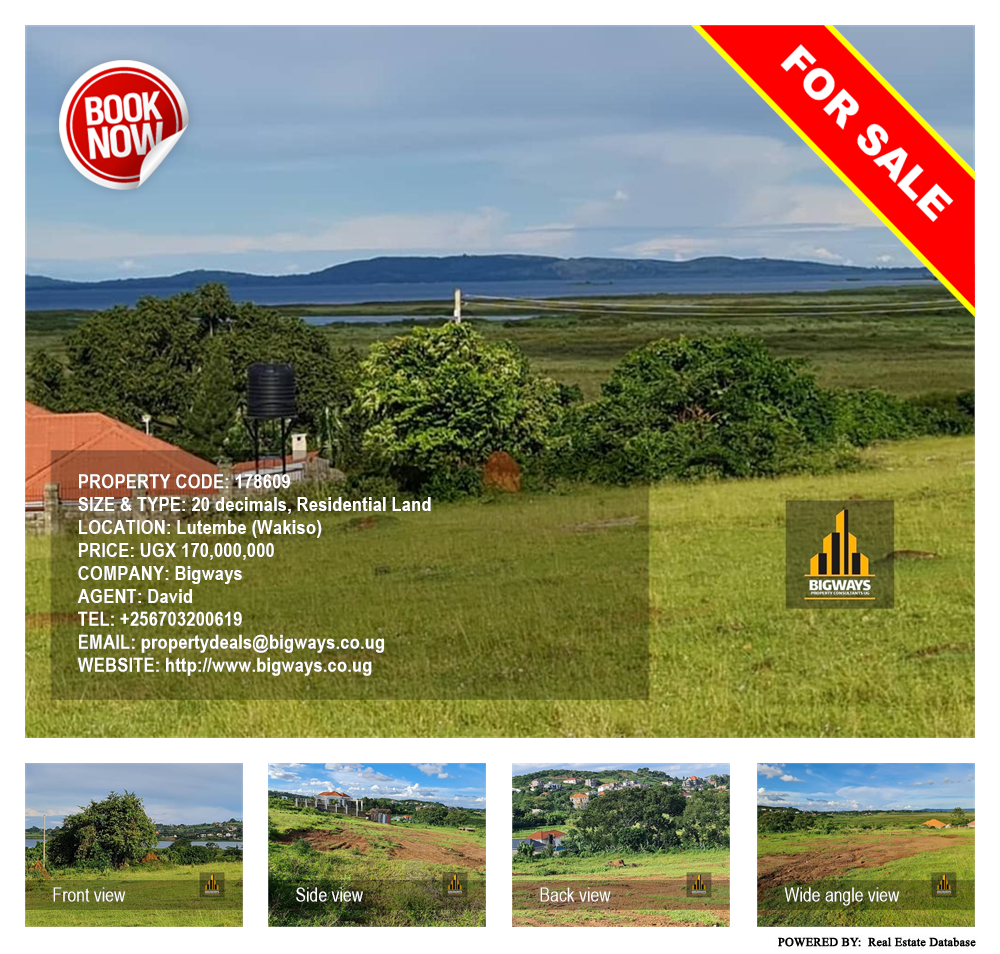 Residential Land  for sale in Lutembe Wakiso Uganda, code: 178609