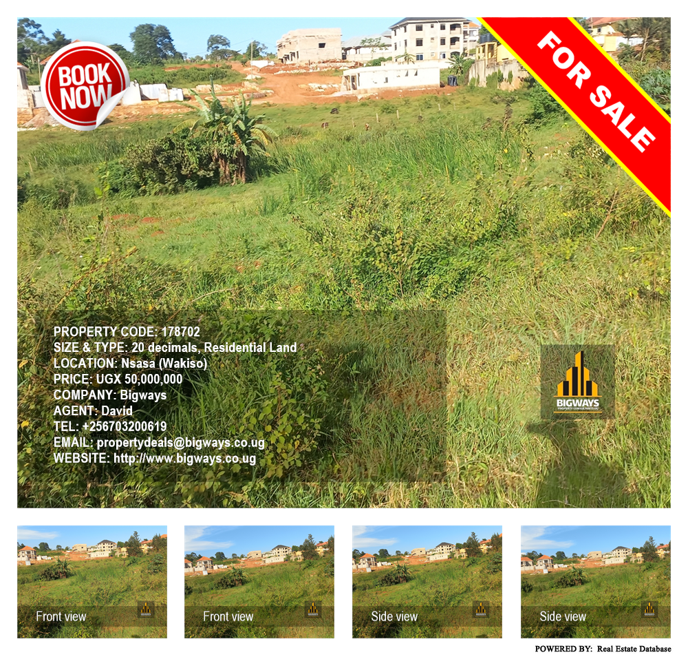 Residential Land  for sale in Nsasa Wakiso Uganda, code: 178702