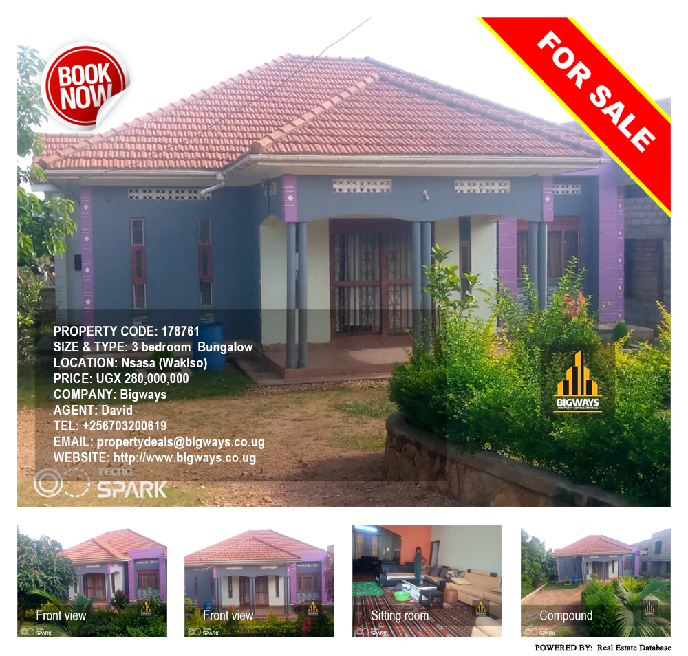 3 bedroom Bungalow  for sale in Nsasa Wakiso Uganda, code: 178761