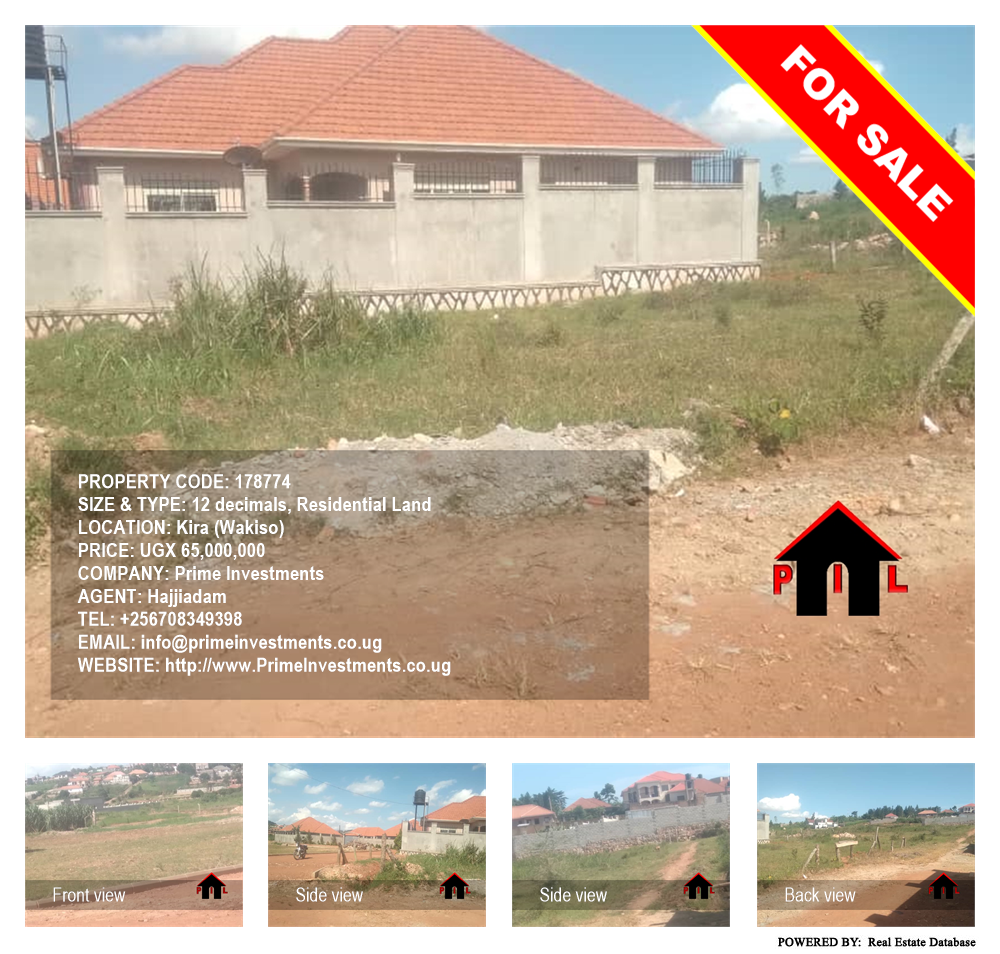 Residential Land  for sale in Kira Wakiso Uganda, code: 178774