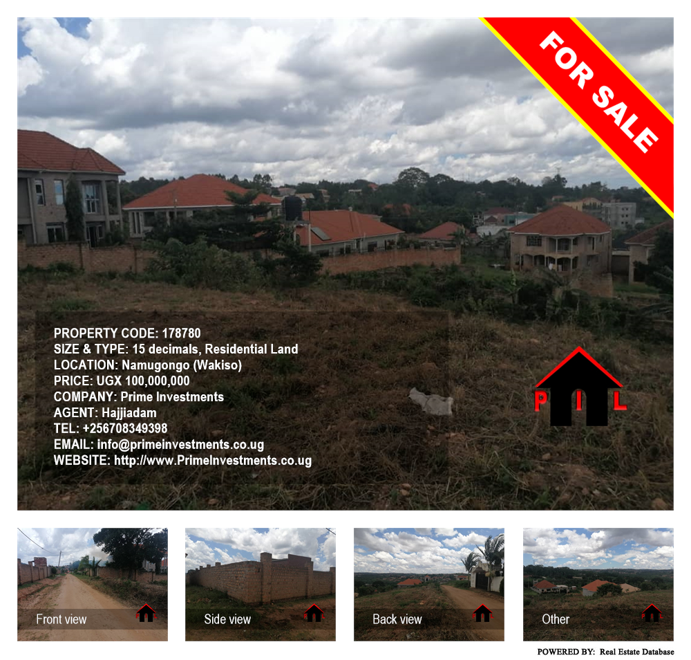 Residential Land  for sale in Namugongo Wakiso Uganda, code: 178780