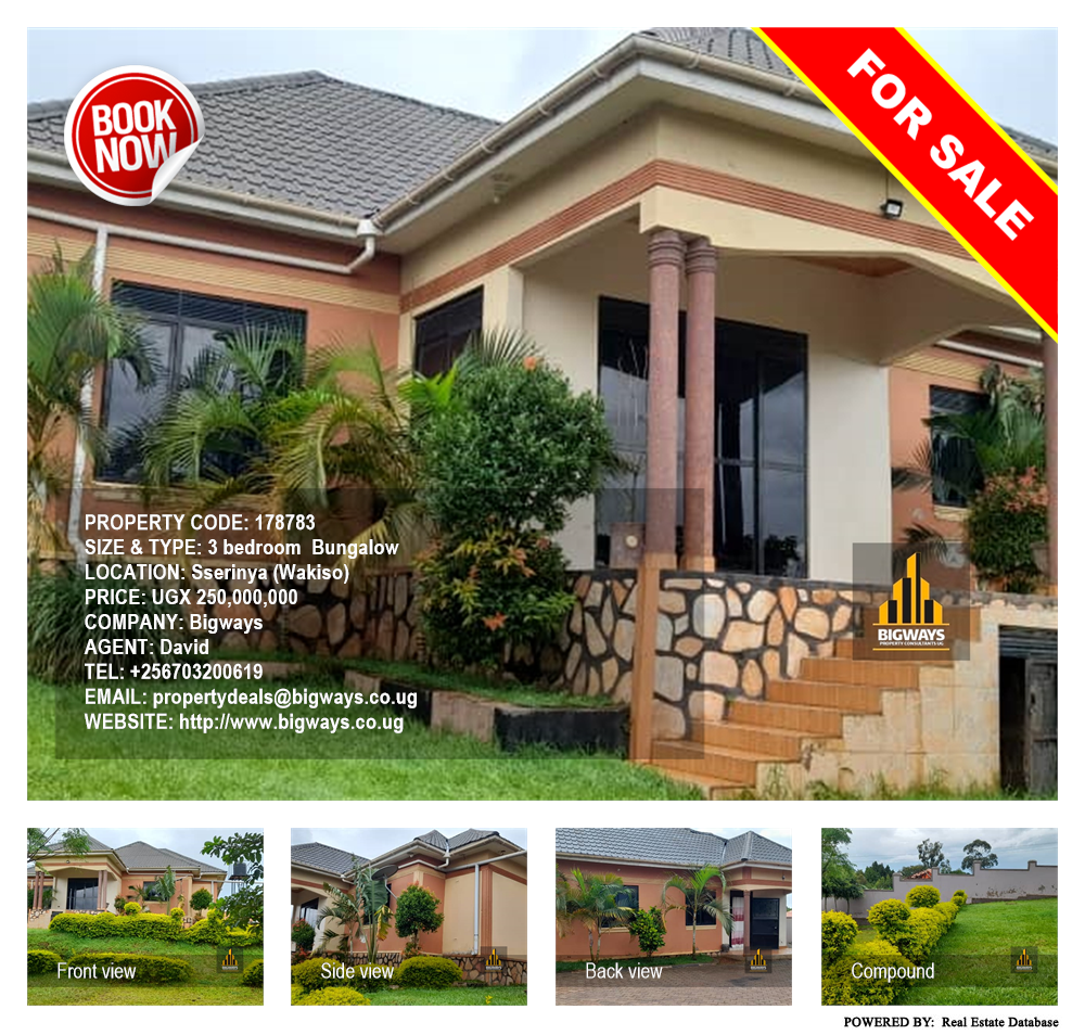 3 bedroom Bungalow  for sale in Sserinya Wakiso Uganda, code: 178783