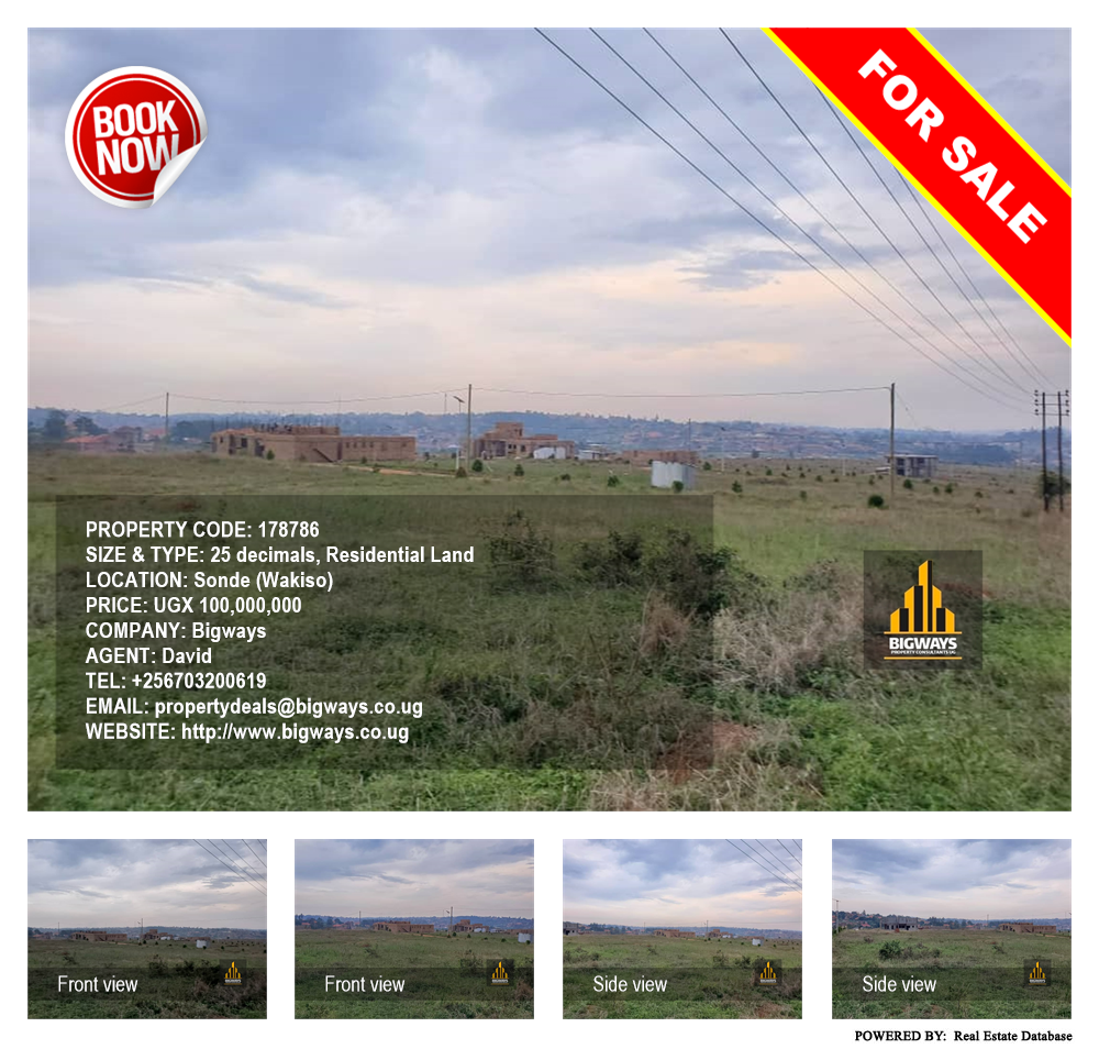 Residential Land  for sale in Sonde Wakiso Uganda, code: 178786