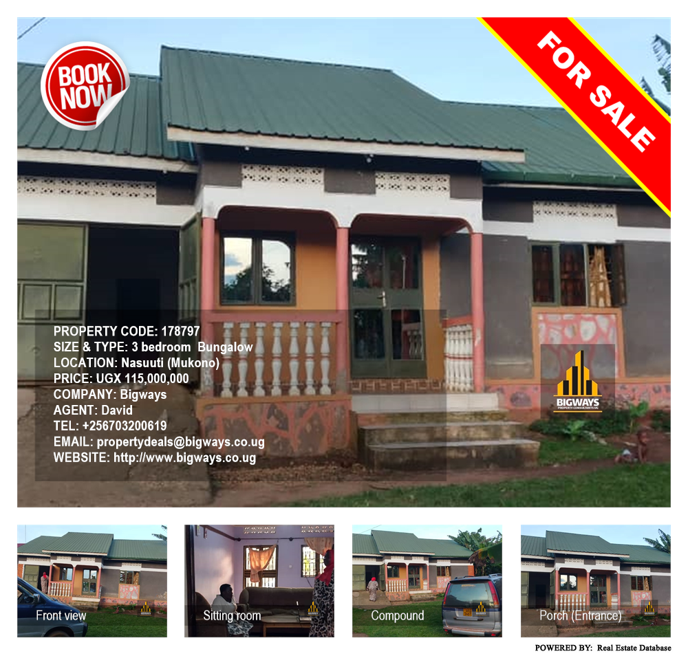 3 bedroom Bungalow  for sale in Nasuuti Mukono Uganda, code: 178797