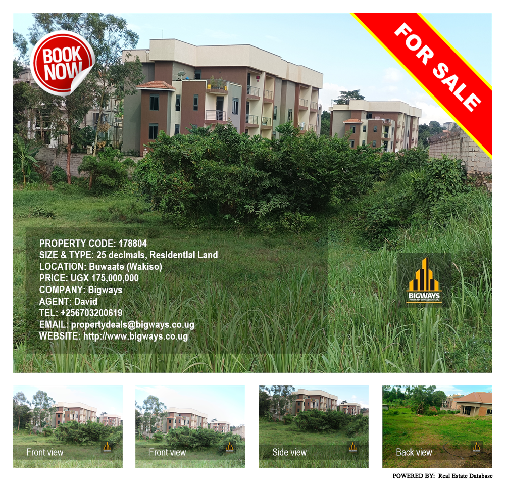 Residential Land  for sale in Buwaate Wakiso Uganda, code: 178804
