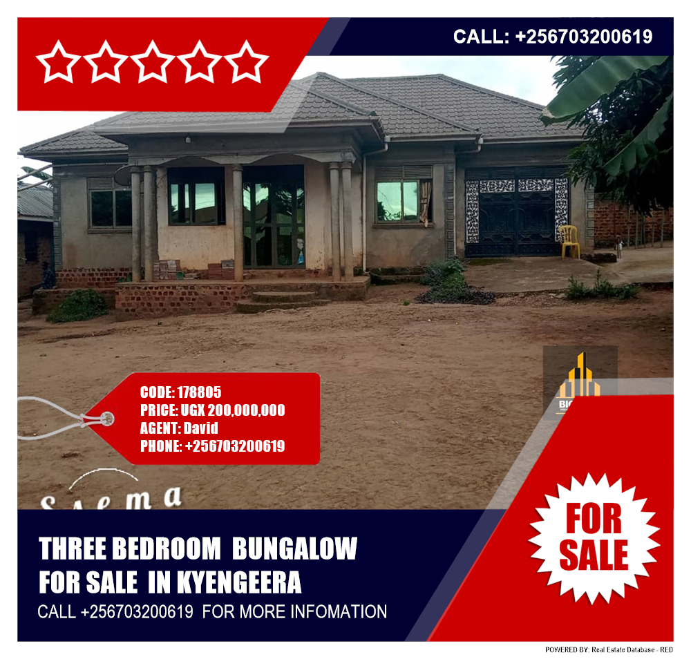 3 bedroom Bungalow  for sale in Kyengeera Wakiso Uganda, code: 178805