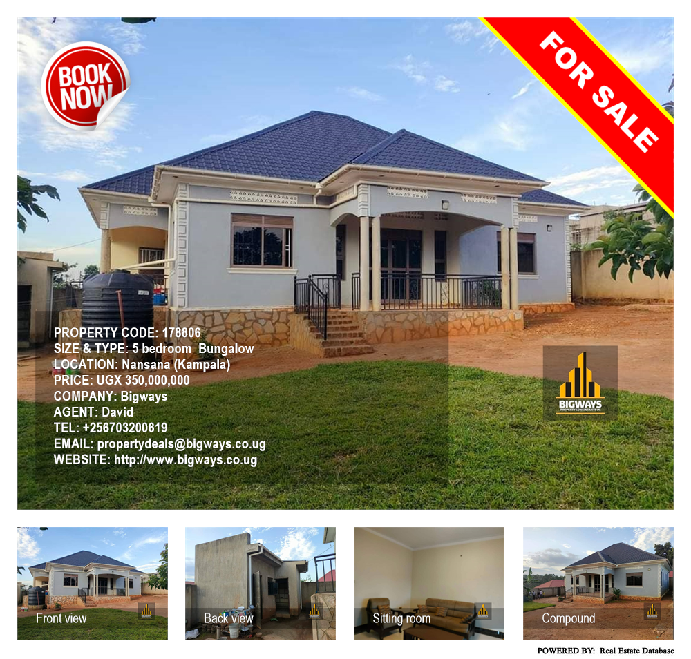 5 bedroom Bungalow  for sale in Nansana Kampala Uganda, code: 178806