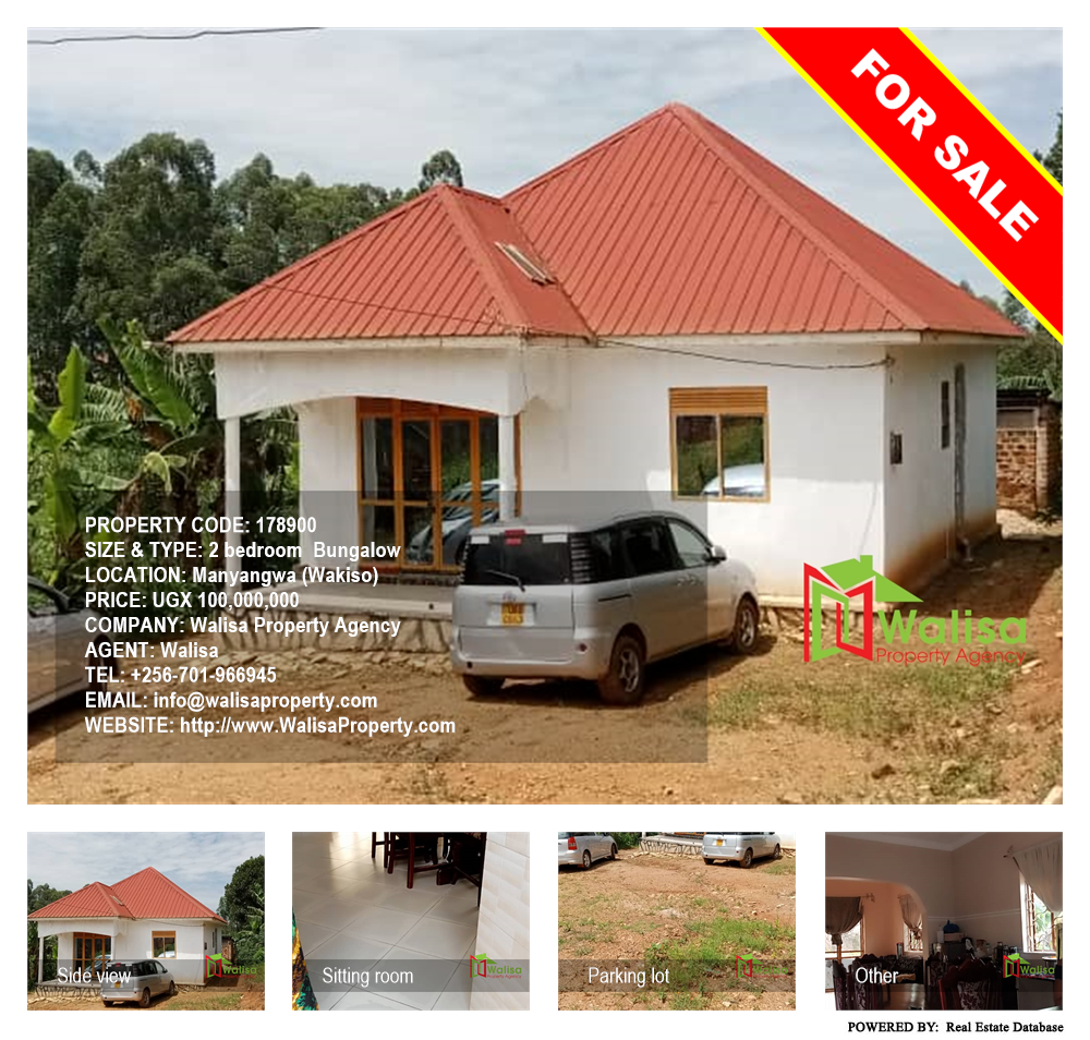 2 bedroom Bungalow  for sale in Manyangwa Wakiso Uganda, code: 178900