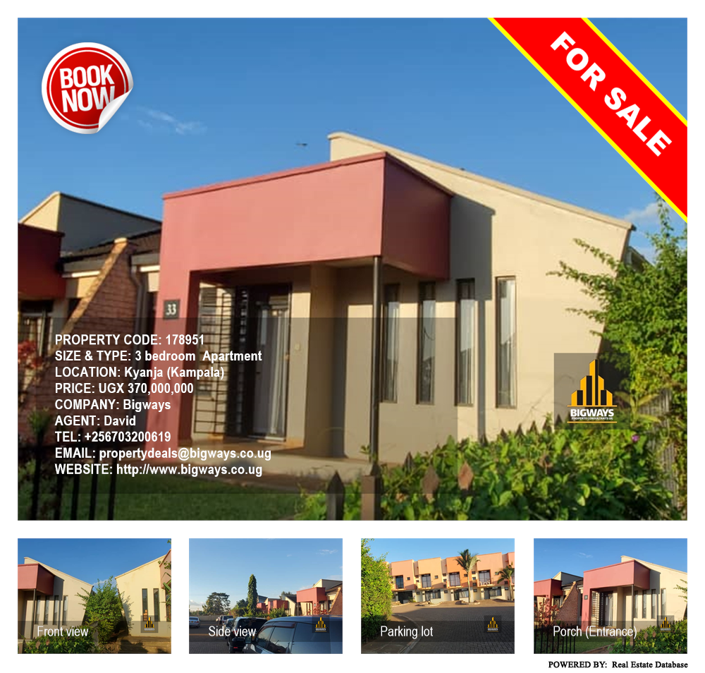 3 bedroom Apartment  for sale in Kyanja Kampala Uganda, code: 178951