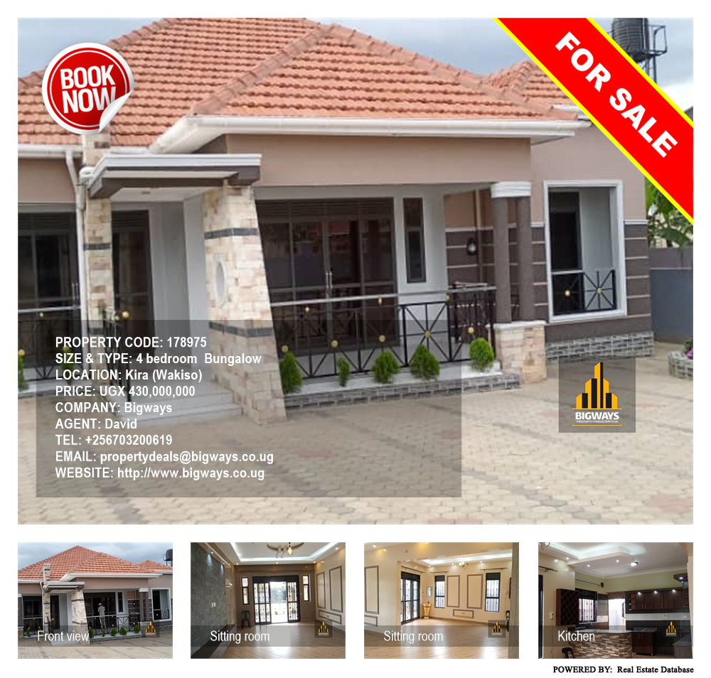 4 bedroom Bungalow  for sale in Kira Wakiso Uganda, code: 178975