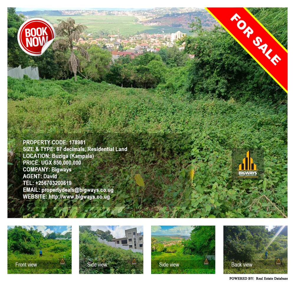 Residential Land  for sale in Buziga Kampala Uganda, code: 178981