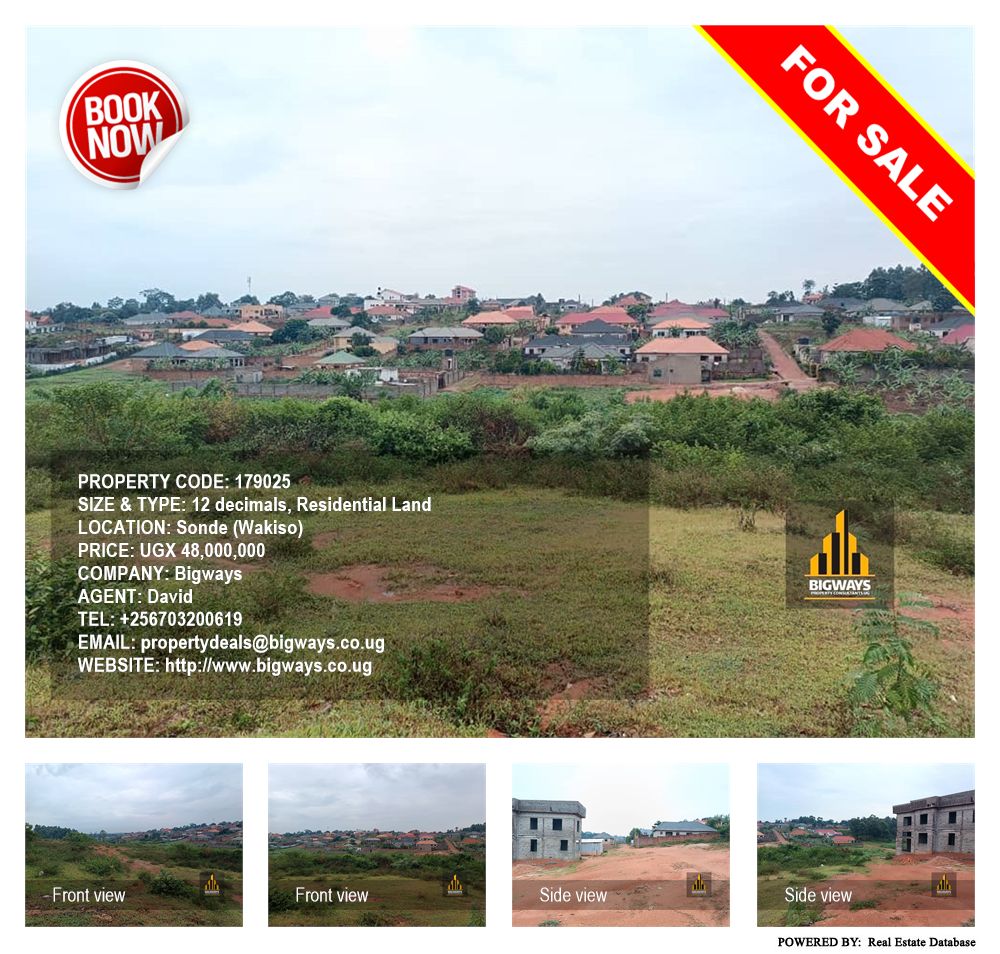 Residential Land  for sale in Sonde Wakiso Uganda, code: 179025