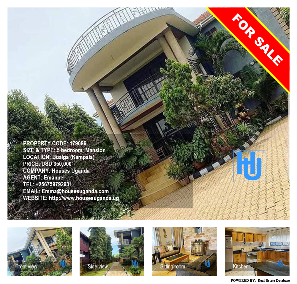 5 bedroom Mansion  for sale in Buziga Kampala Uganda, code: 179096