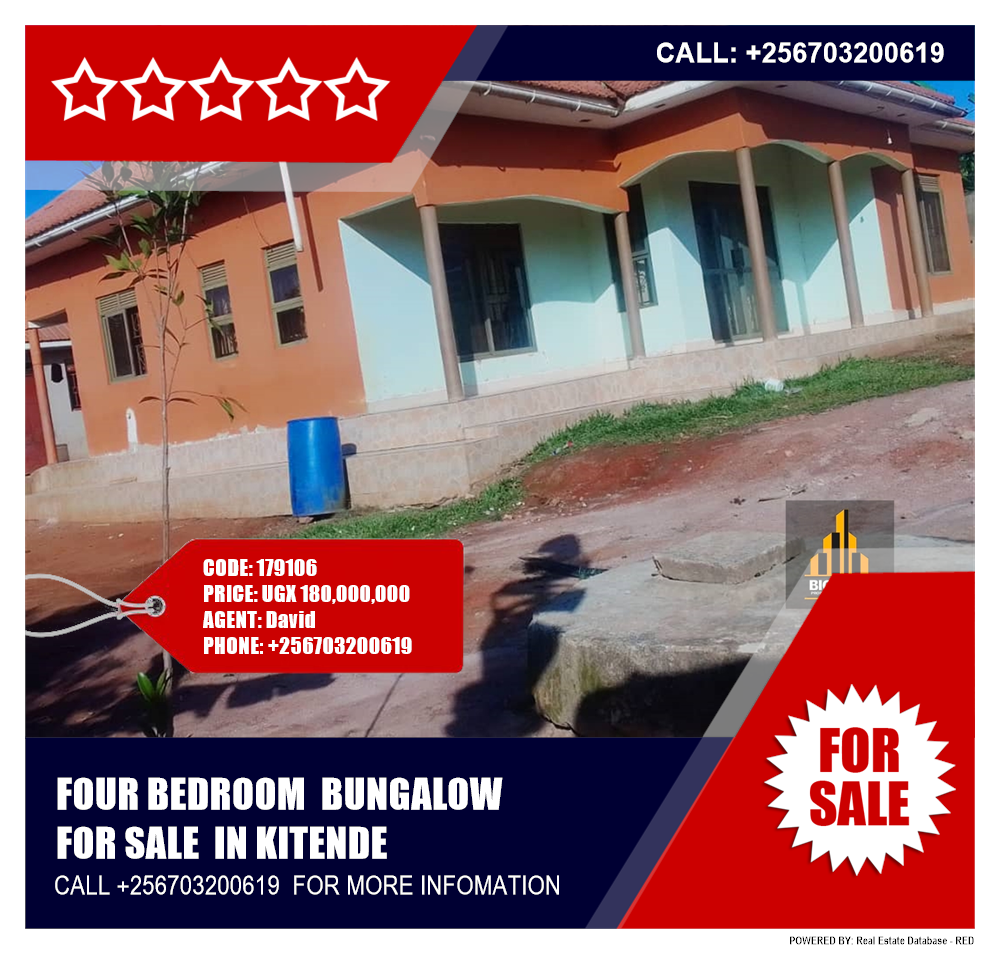 4 bedroom Bungalow  for sale in Kitende Wakiso Uganda, code: 179106