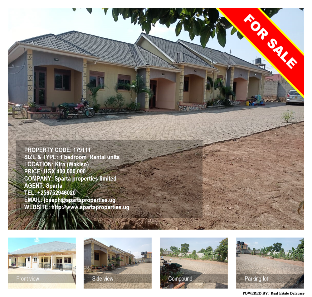 1 bedroom Rental units  for sale in Kira Wakiso Uganda, code: 179111