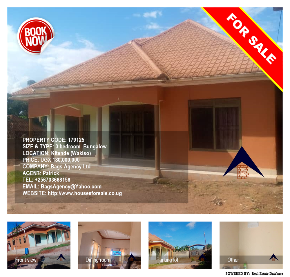 3 bedroom Bungalow  for sale in Kitende Wakiso Uganda, code: 179125