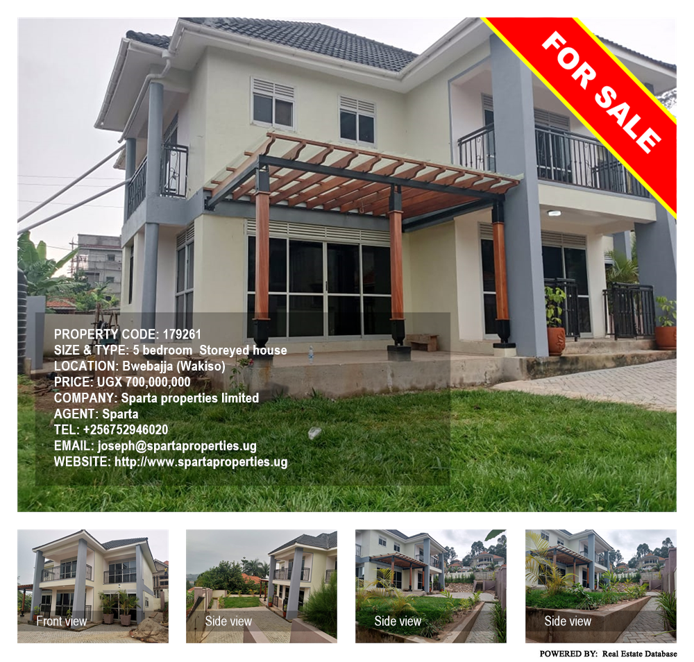 5 bedroom Storeyed house  for sale in Bwebajja Wakiso Uganda, code: 179261