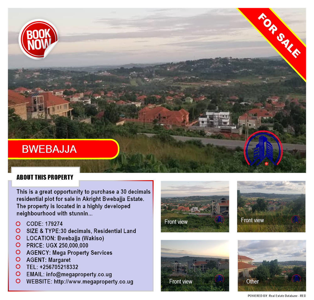 Residential Land  for sale in Bwebajja Wakiso Uganda, code: 179274