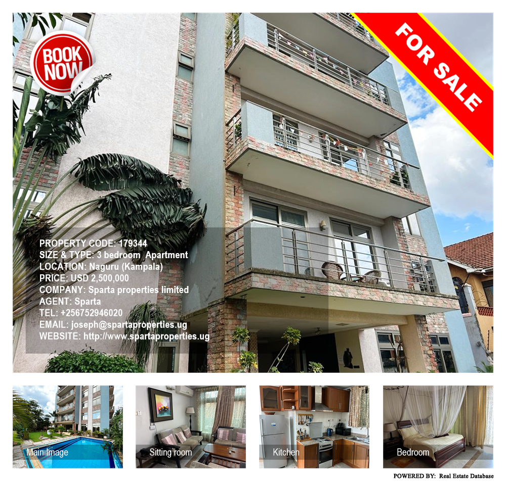 3 bedroom Apartment  for sale in Naguru Kampala Uganda, code: 179344