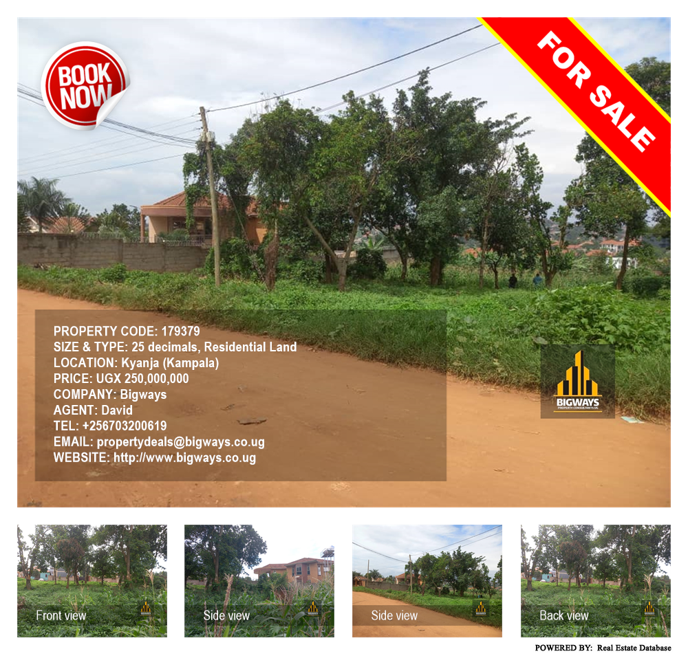 Residential Land  for sale in Kyanja Kampala Uganda, code: 179379