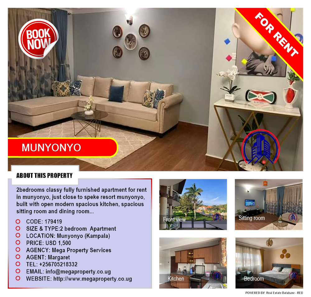 2 bedroom Apartment  for rent in Munyonyo Kampala Uganda, code: 179419