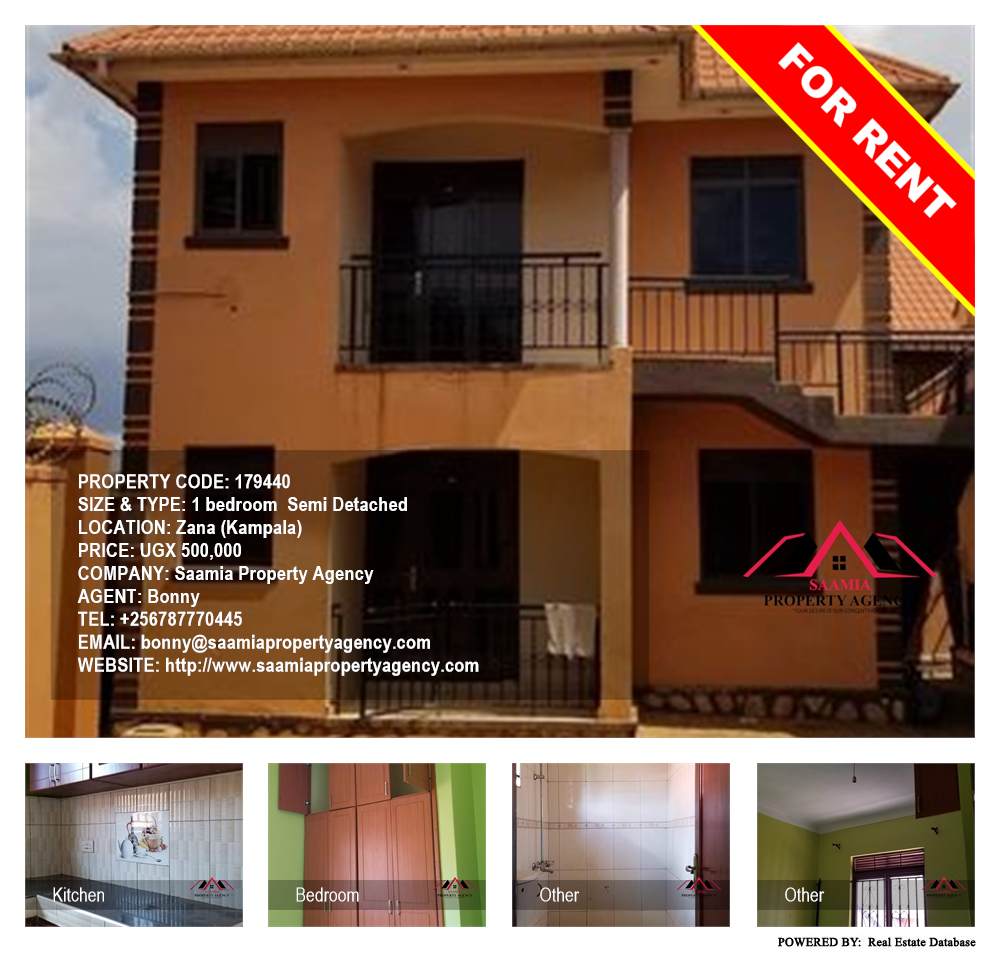 1 bedroom Semi Detached  for rent in Zana Kampala Uganda, code: 179440