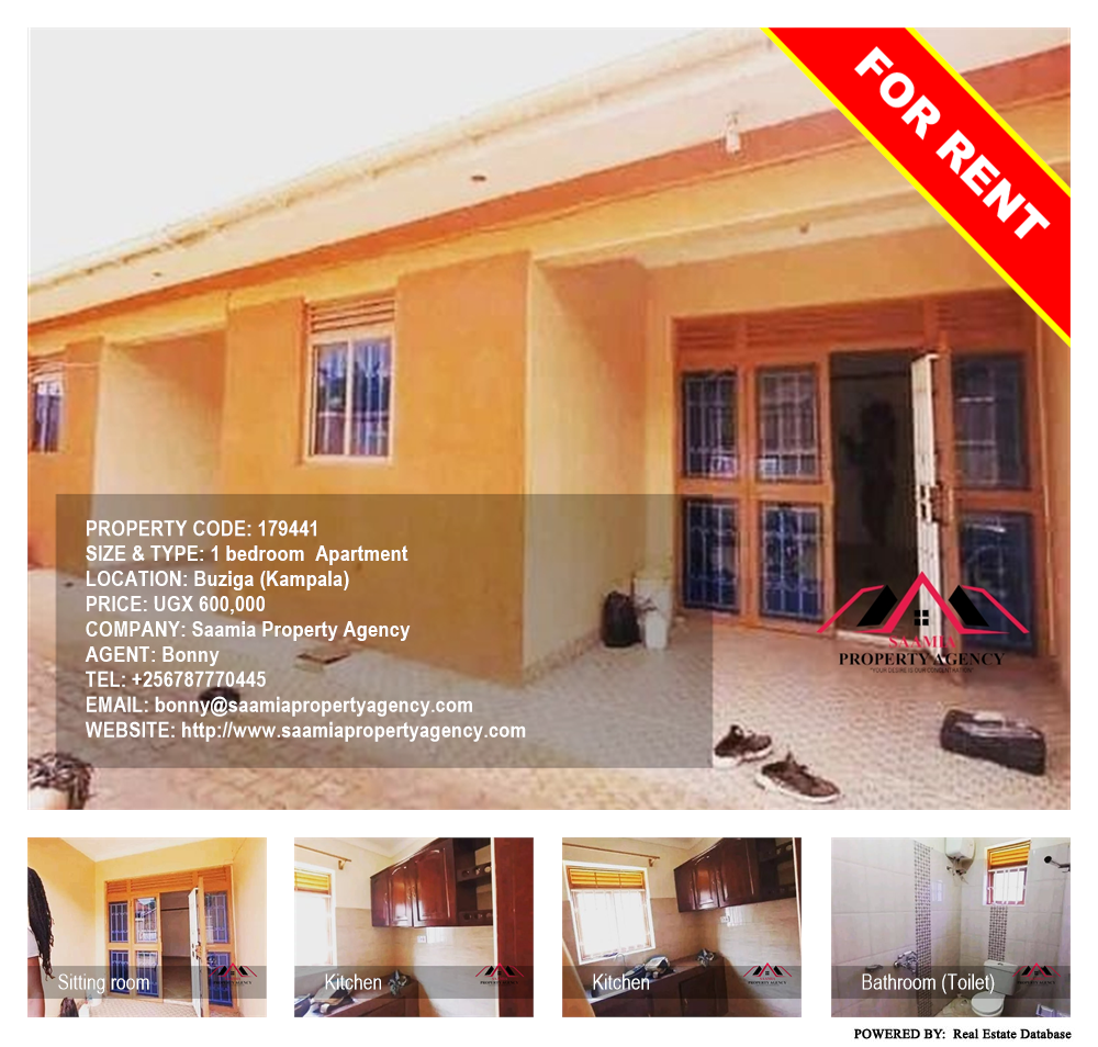 1 bedroom Apartment  for rent in Buziga Kampala Uganda, code: 179441
