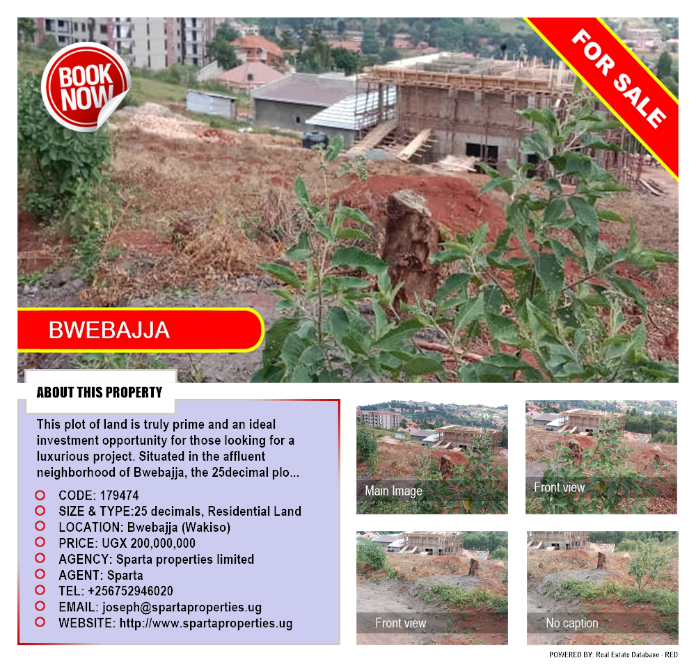 Residential Land  for sale in Bwebajja Wakiso Uganda, code: 179474