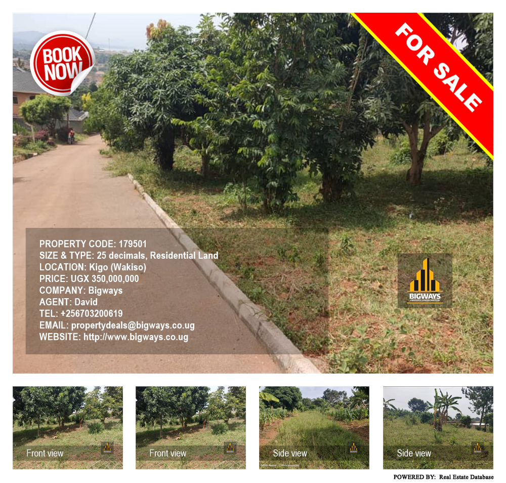 Residential Land  for sale in Kigo Wakiso Uganda, code: 179501