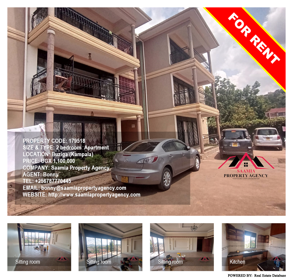 2 bedroom Apartment  for rent in Buziga Kampala Uganda, code: 179518