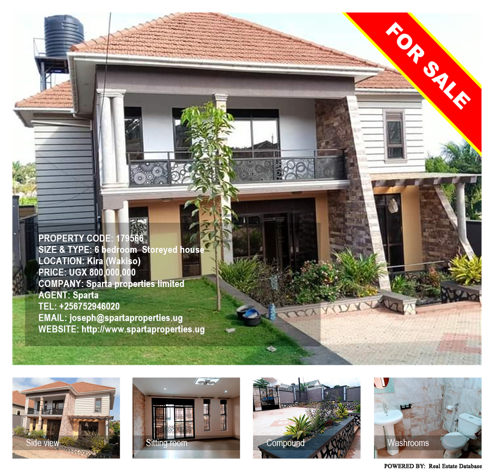 6 bedroom Storeyed house  for sale in Kira Wakiso Uganda, code: 179566