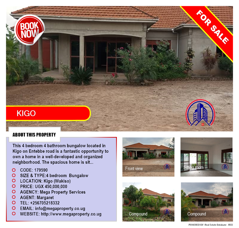 4 bedroom Bungalow  for sale in Kigo Wakiso Uganda, code: 179590