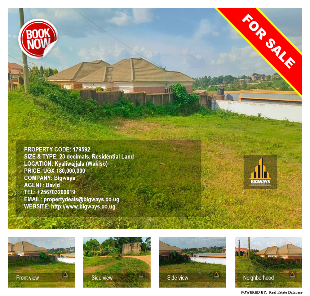 Residential Land  for sale in Kyaliwajjala Wakiso Uganda, code: 179592