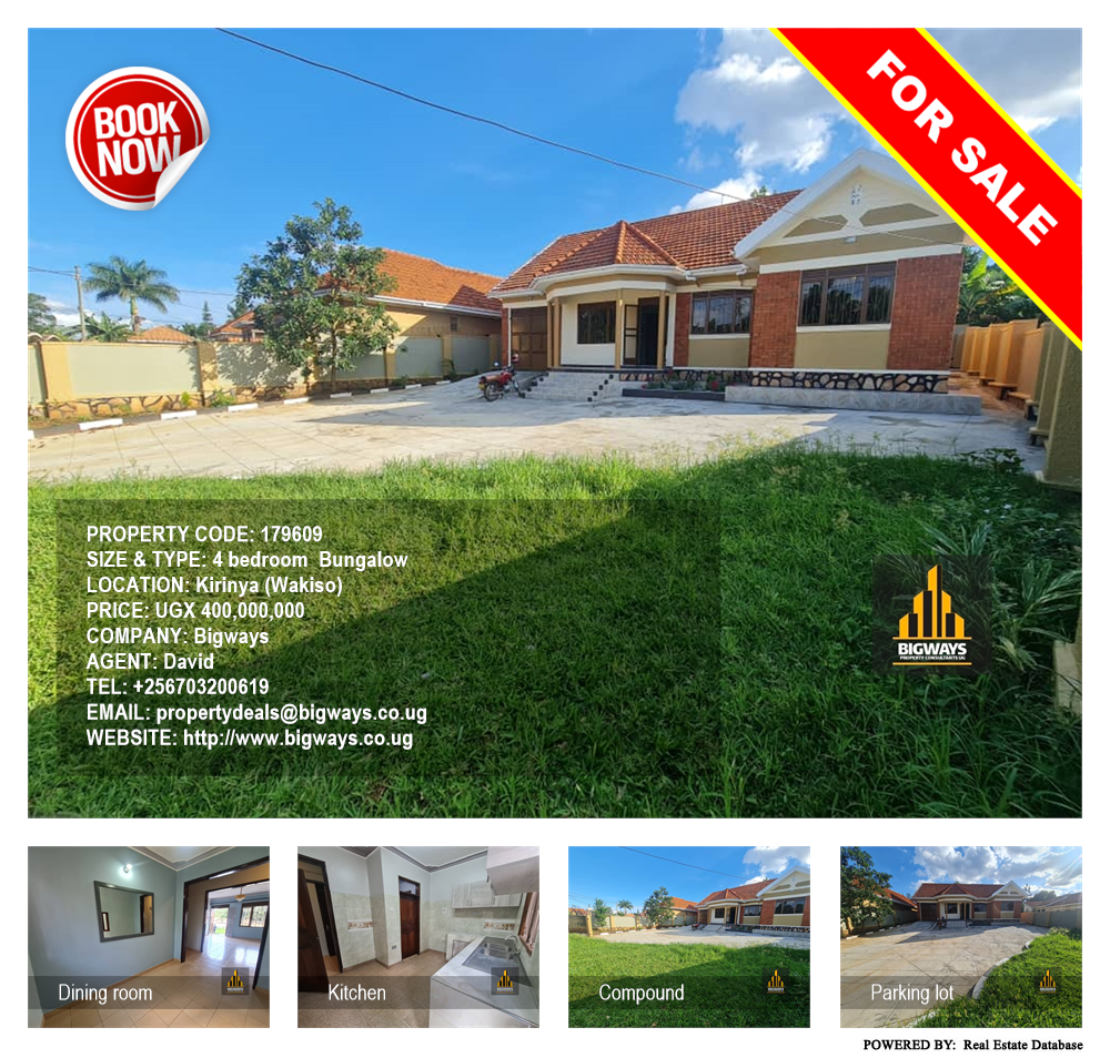 4 bedroom Bungalow  for sale in Kirinya Wakiso Uganda, code: 179609