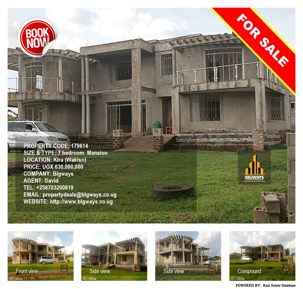 7 bedroom Mansion  for sale in Kira Wakiso Uganda, code: 179614