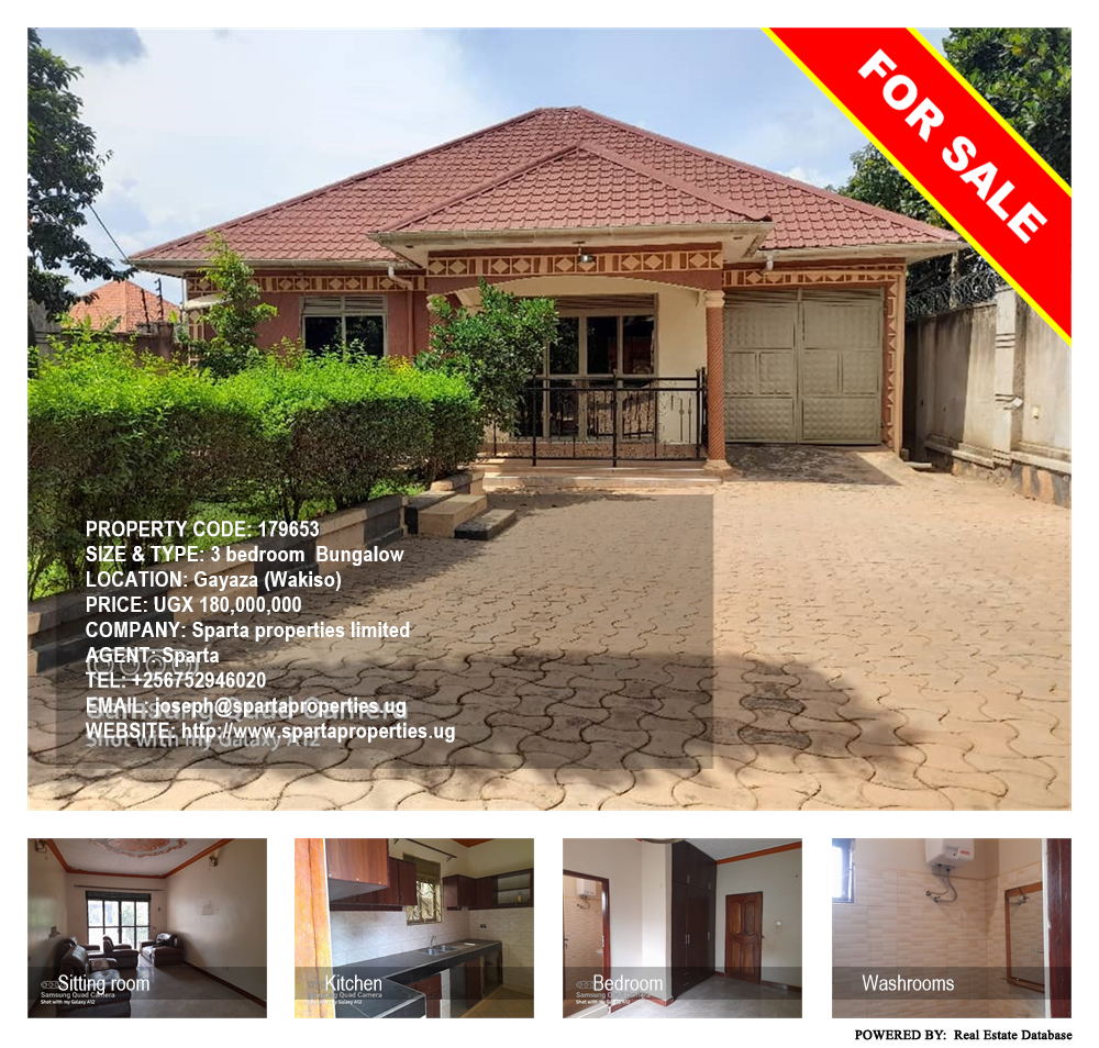 3 bedroom Bungalow  for sale in Gayaza Wakiso Uganda, code: 179653