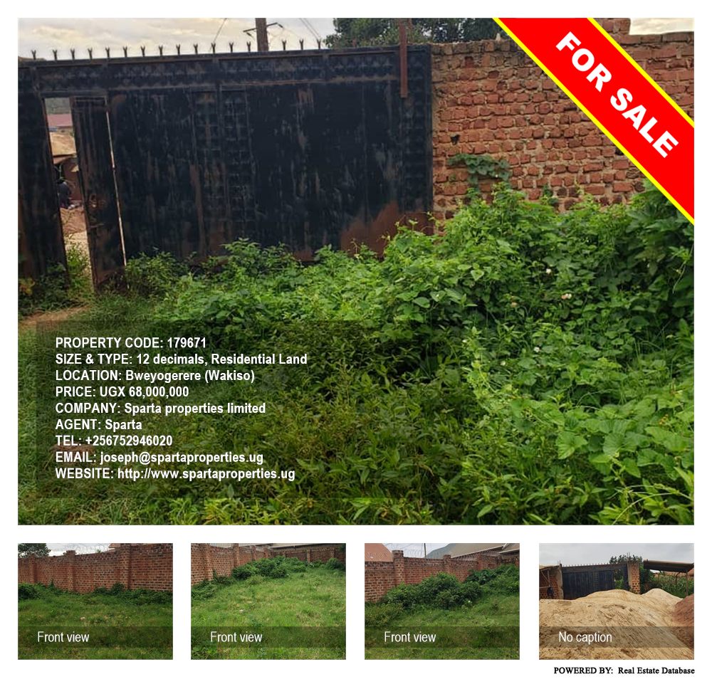 Residential Land  for sale in Bweyogerere Wakiso Uganda, code: 179671