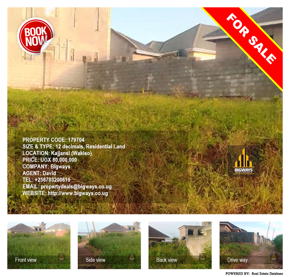 Residential Land  for sale in Kajjansi Wakiso Uganda, code: 179704