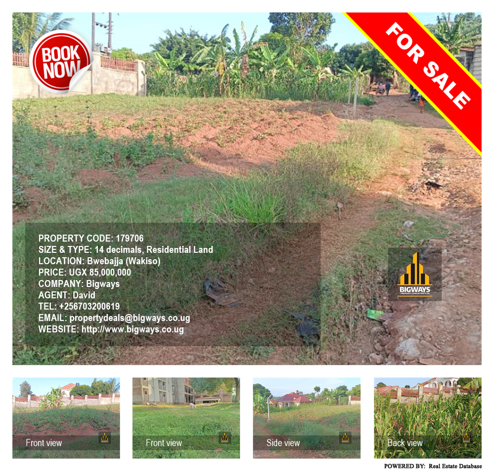 Residential Land  for sale in Bwebajja Wakiso Uganda, code: 179706