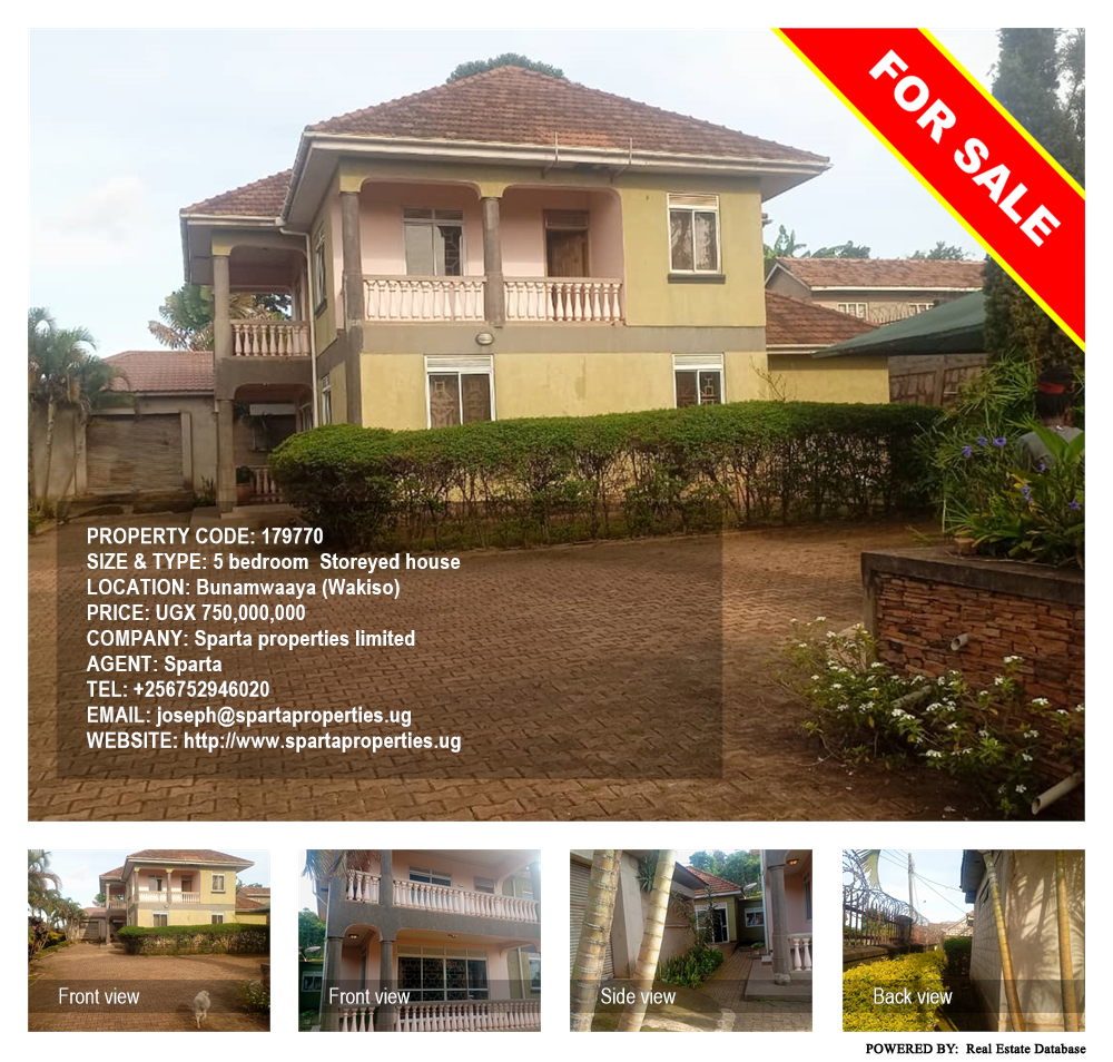 5 bedroom Storeyed house  for sale in Bunamwaaya Wakiso Uganda, code: 179770