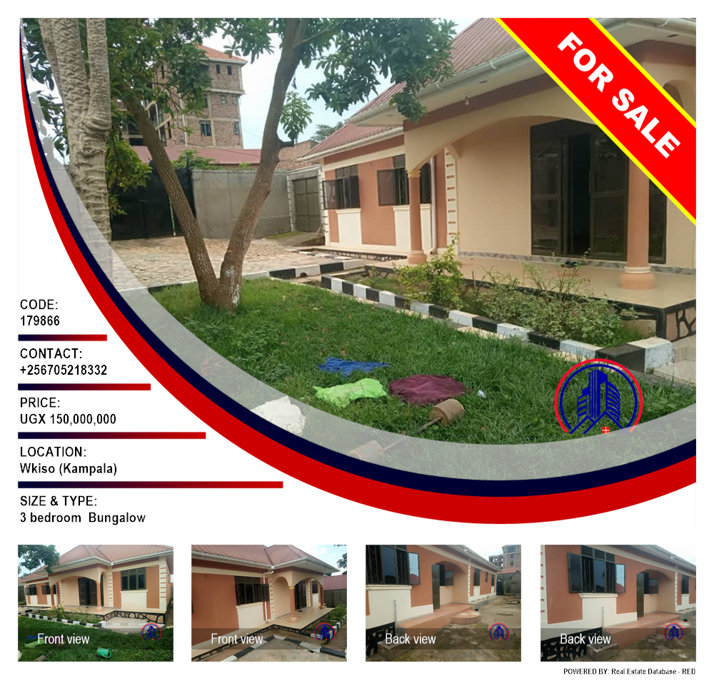 3 bedroom Bungalow  for sale in Wkiso Kampala Uganda, code: 179866