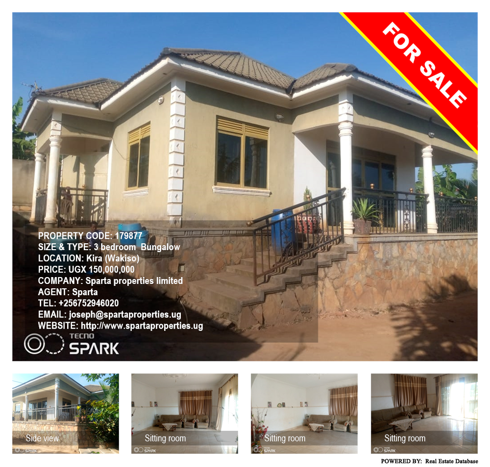 3 bedroom Bungalow  for sale in Kira Wakiso Uganda, code: 179877