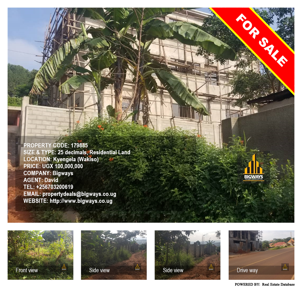 Residential Land  for sale in Kyengela Wakiso Uganda, code: 179885