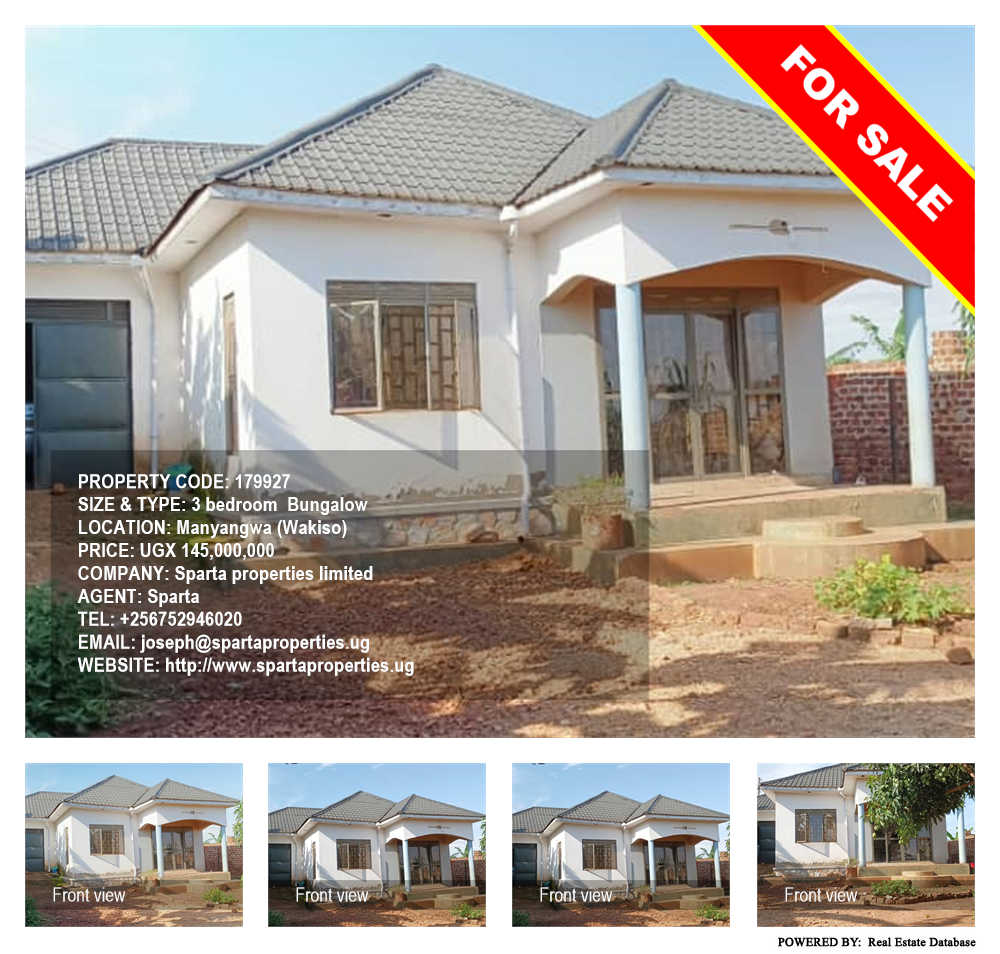 3 bedroom Bungalow  for sale in Manyangwa Wakiso Uganda, code: 179927