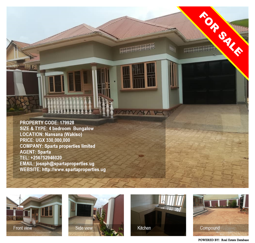 4 bedroom Bungalow  for sale in Nansana Wakiso Uganda, code: 179928