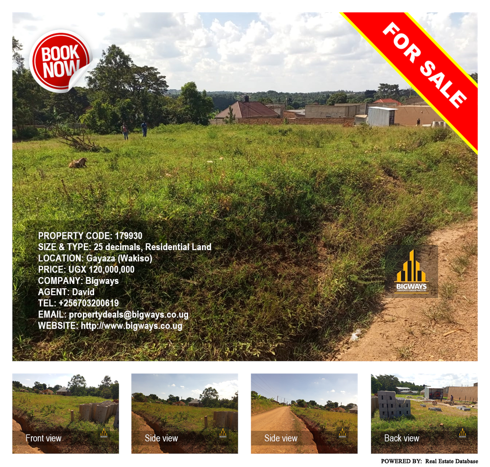 Residential Land  for sale in Gayaza Wakiso Uganda, code: 179930