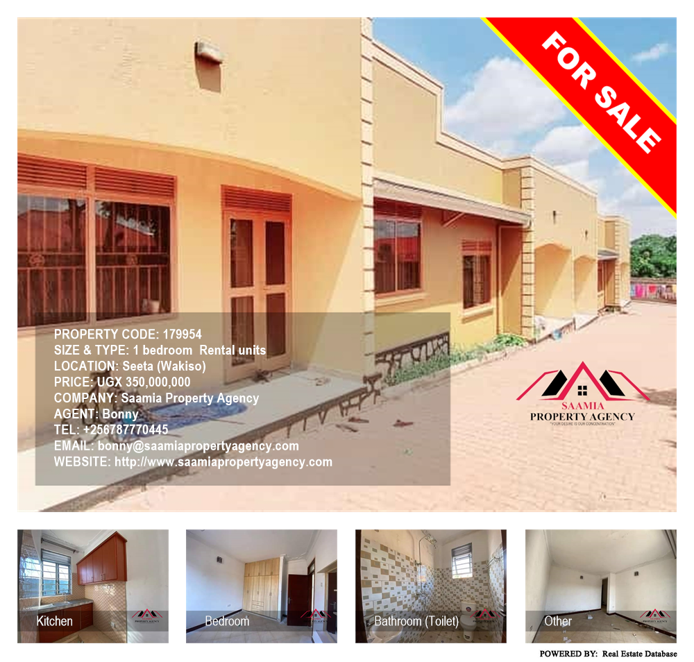 1 bedroom Rental units  for sale in Seeta Wakiso Uganda, code: 179954