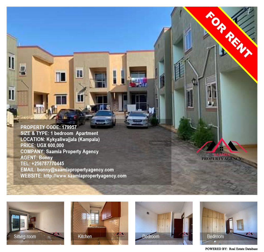 1 bedroom Apartment  for rent in Kyaliwajjala Kampala Uganda, code: 179957